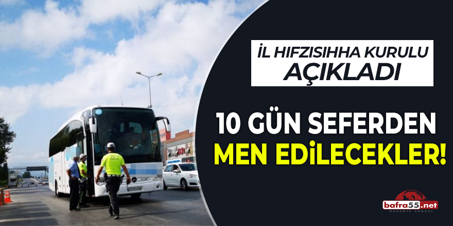 Samsun’da HES kodsuz yolcu alan 10 gün seferden men edilecek