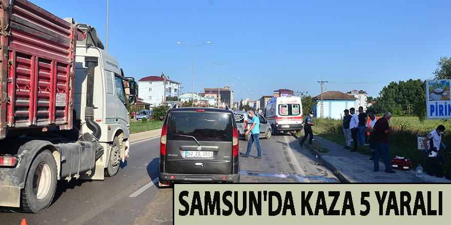 Samsun'da kaza 5 yaralı