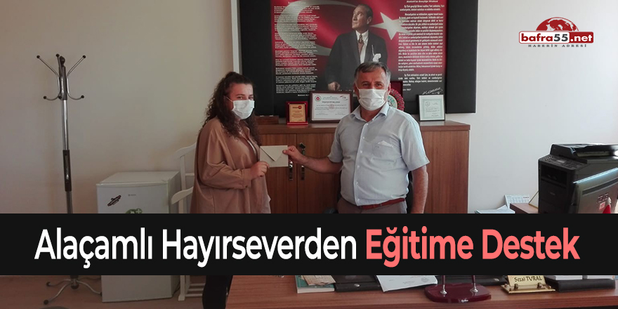 Alaçamlı hayırseverden eğitime destek