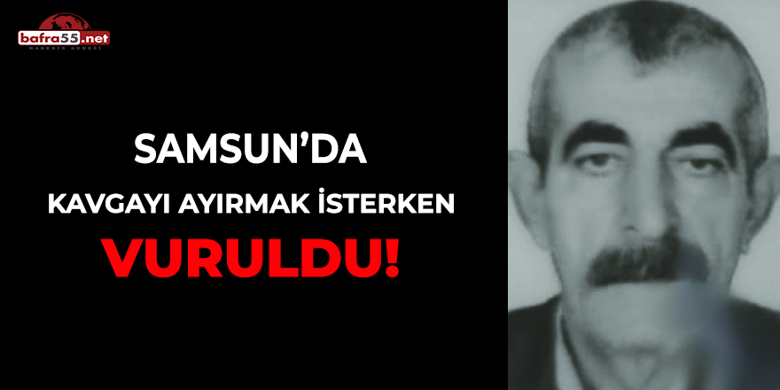 Samsun'da kavgayı ayırmak isterken vuruldu!