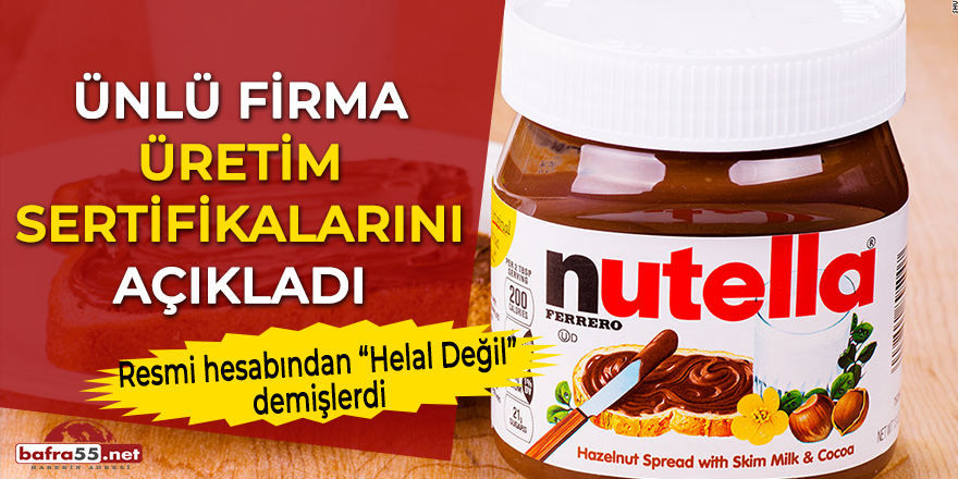 Ünlü firma üretim sertifikalarını açıkladı