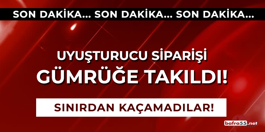 Uyuşturucu siparişi gümrüğe takıldı!