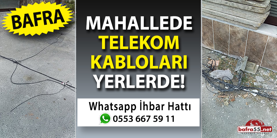 Gazipaşa mahallesinde Telekom kabloları yerlerde!