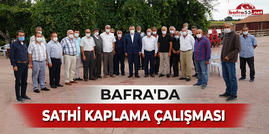 Bafra'da sathi kaplama çalışması