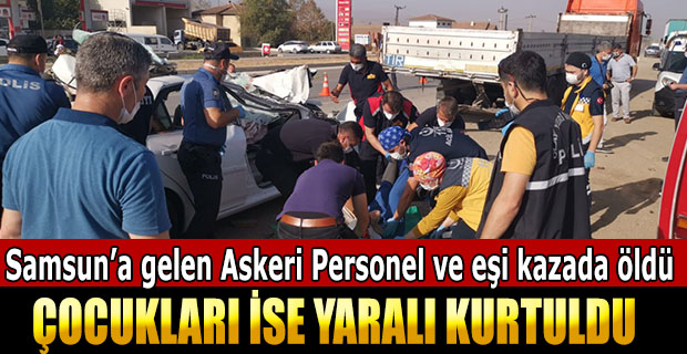 Askeri personel ve eşi kazada öldü