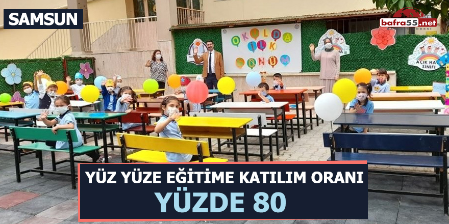 Samsun'da yüz yüze eğitime katılım oranı yüzde 80