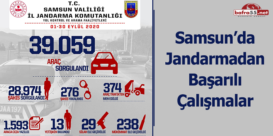 Samsun'da jandarmadan başarılı çalışmalar