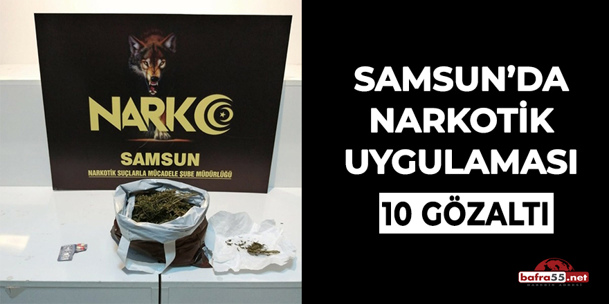 Samsun'da narkotik uygulaması: 10 gözaltı