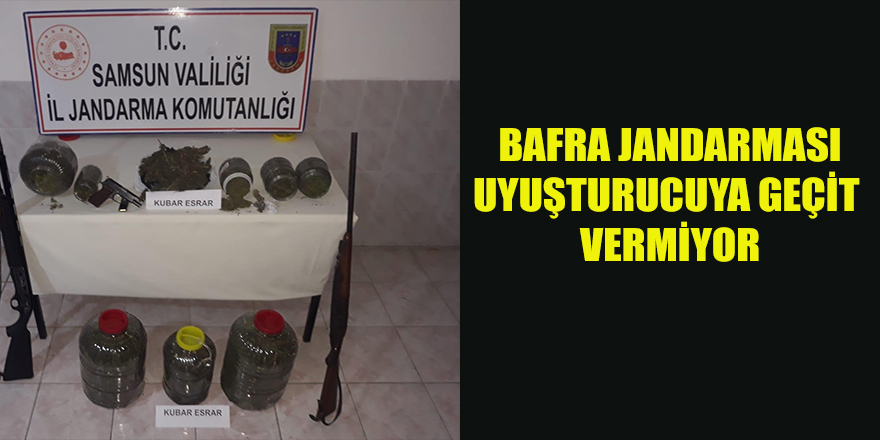 BAFRA JANDARMASI UYUŞTURUCUYA GEÇİT VERMİYOR