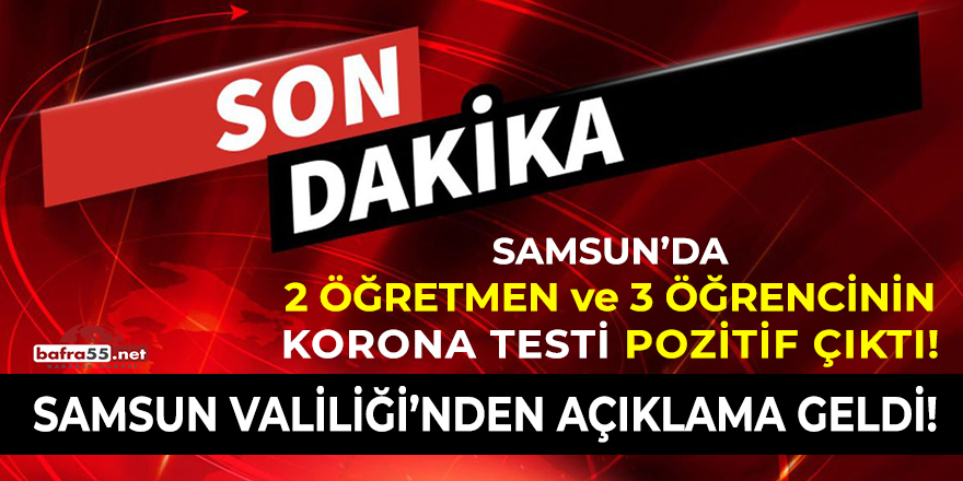 Samsun Valiliği'nden 'okulda karantina' açıklaması