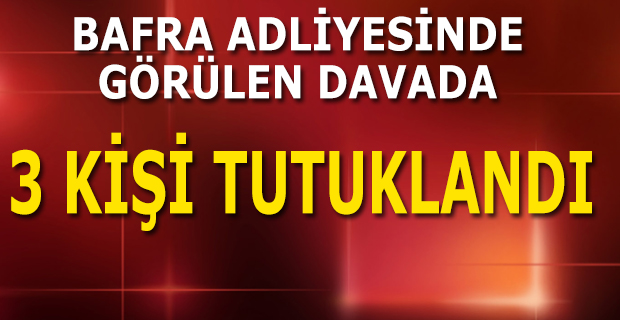 Bafra'da  7 kilo esrarla yakalanan 3 kişi tutuklandı