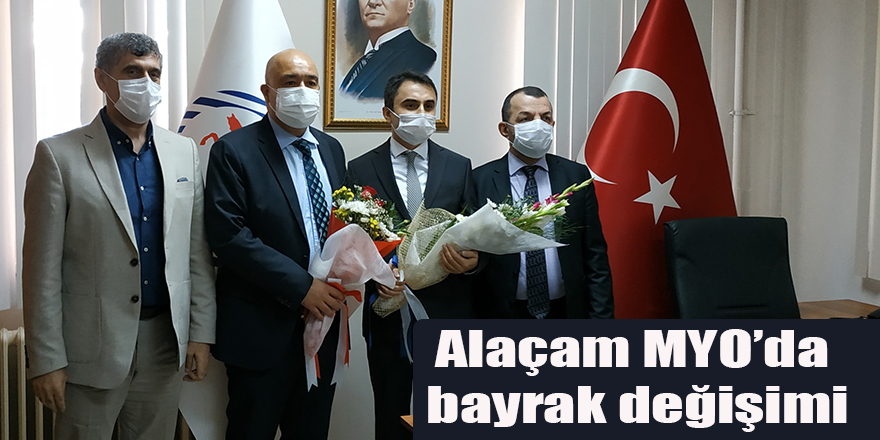 Alaçam MYO’da bayrak değişimi