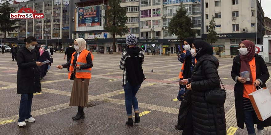 KADEM Samsun Gençlik Korona virüsle mücadelede sahada