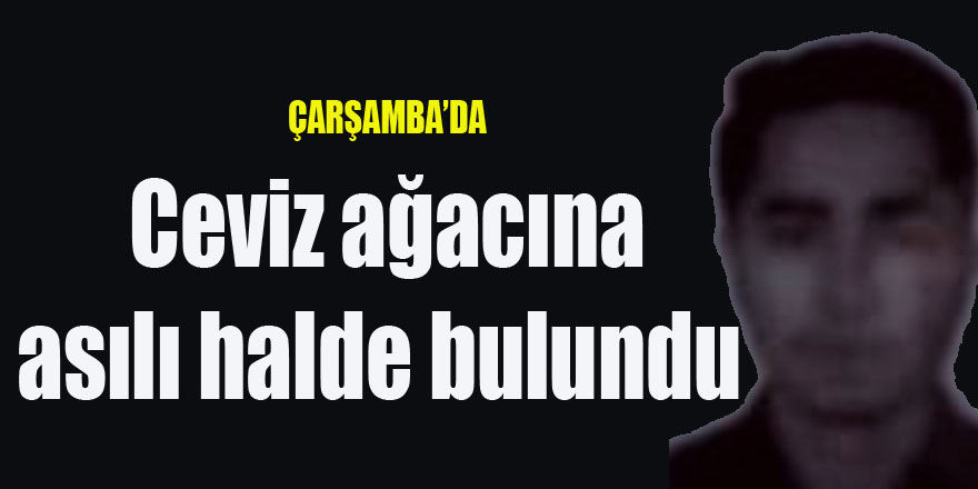 Çarşamba'da Ceviz ağacına asılı halde bulundu