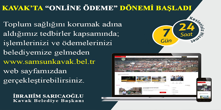 KAVAK’TA ÖDEMELER ONLİNE YAPILIYOR