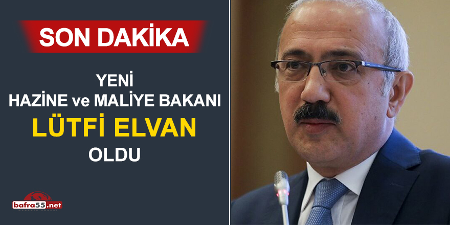 Yeni Hazine ve Maliye Bakanı Lütfi Elvan oldu