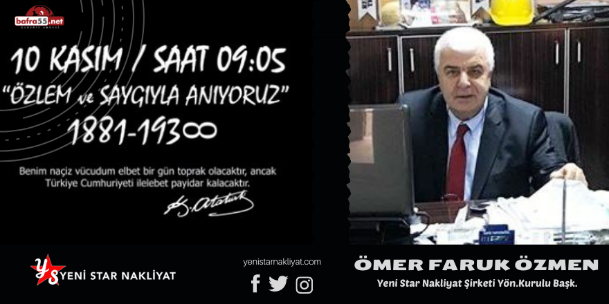 Ömer Faruk Özmen'den 10 Kasım mesajı