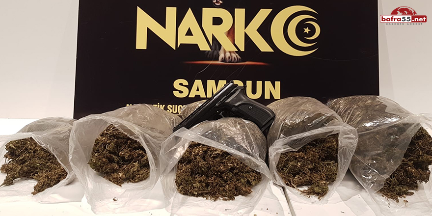 Samsun'da 1 kilo 880 gram esrar ele geçti: 2 gözaltı