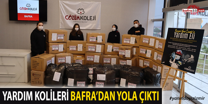 İzmir için yardım kolileri Bafra'dan yola çıkıyor