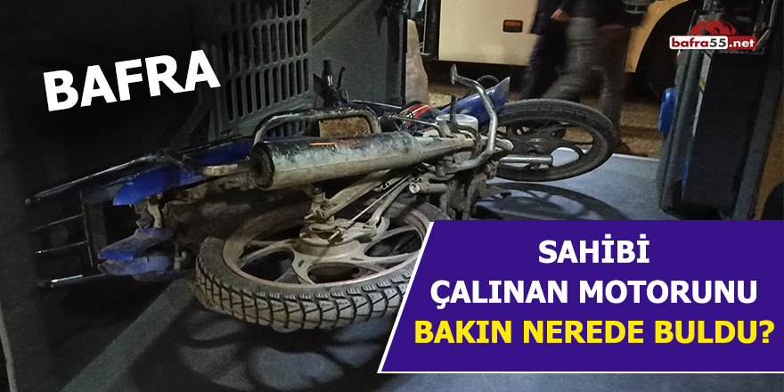 Bafra'da çalıntı motosikleti sahibi buldu