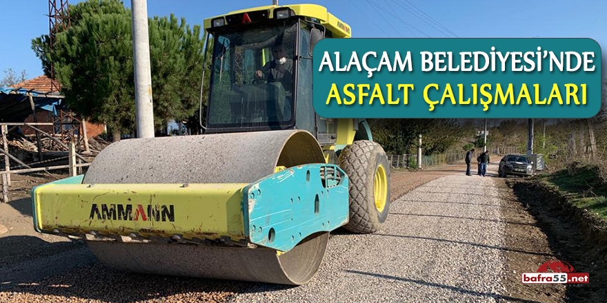 Alaçam Belediyesi'nde asfalt çalışmaları