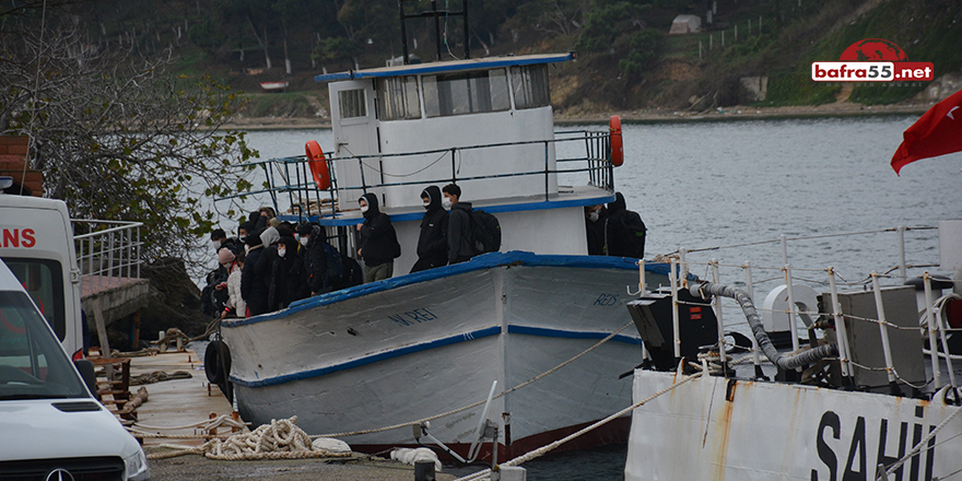 Tekne bozulunca 115 kaçak yakayı ele verdi