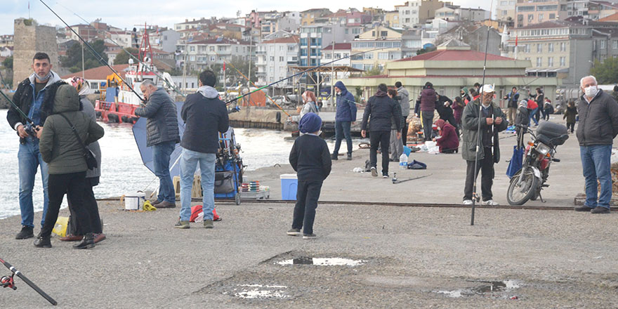 Sinoplu amatör balıkçıların sevinci