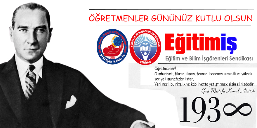 Samsun Eğitim-İş Samsun Şube Başkanı Onur Gündüz'ün Öğretmenler Günü Mesajı