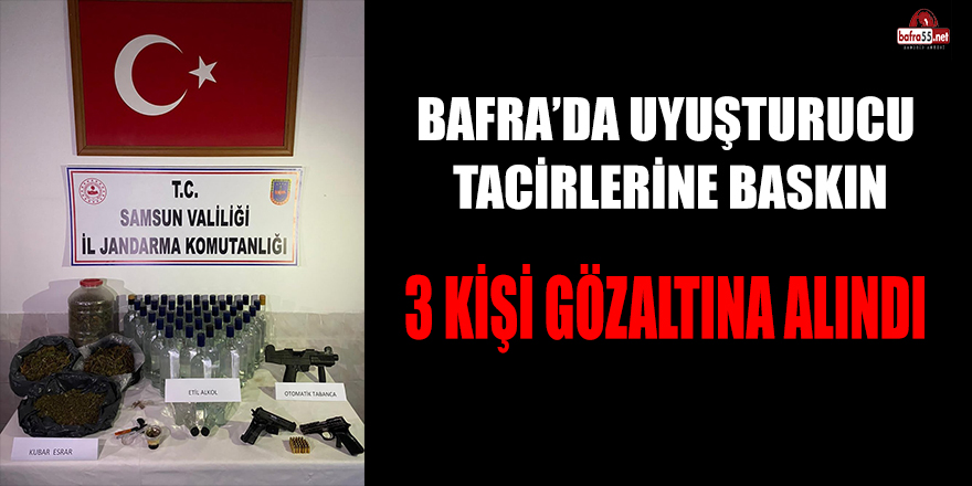 Bafra’da 3 Şüpheli gözaltına alındı