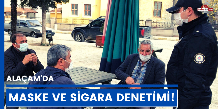 Alaçam'da maske denetimi