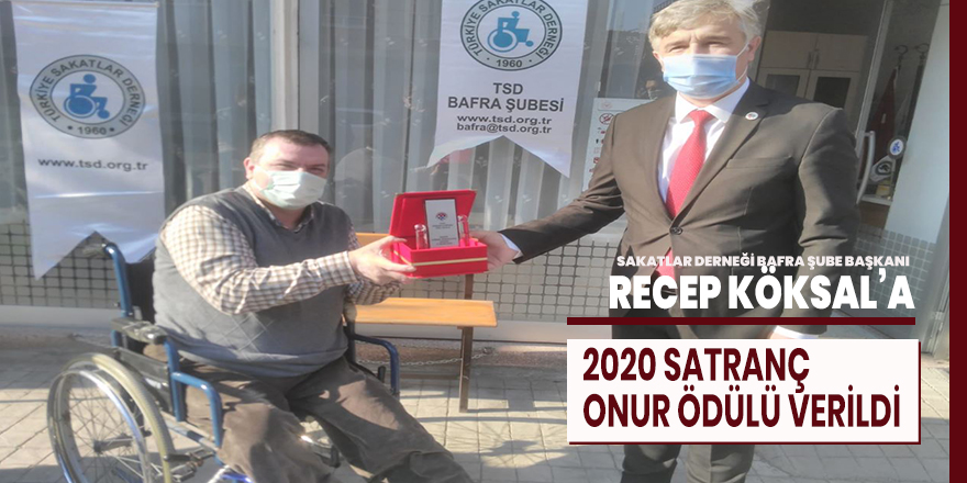 Recep Köksal’a Onur Ödülü