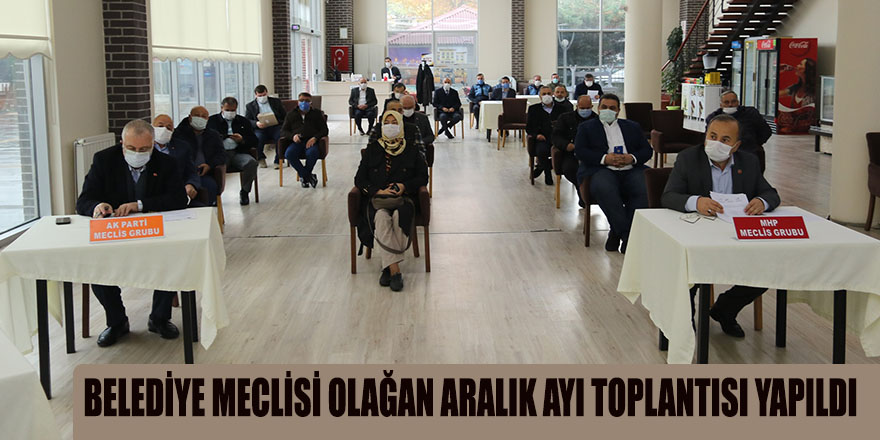 BELEDİYE MECLİSİ OLAĞAN ARALIK AYI TOPLANTISI YAPILDI