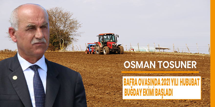 Bafra Ovasında 2021 Yılı Hububat/ Buğday Ekimi Başladı