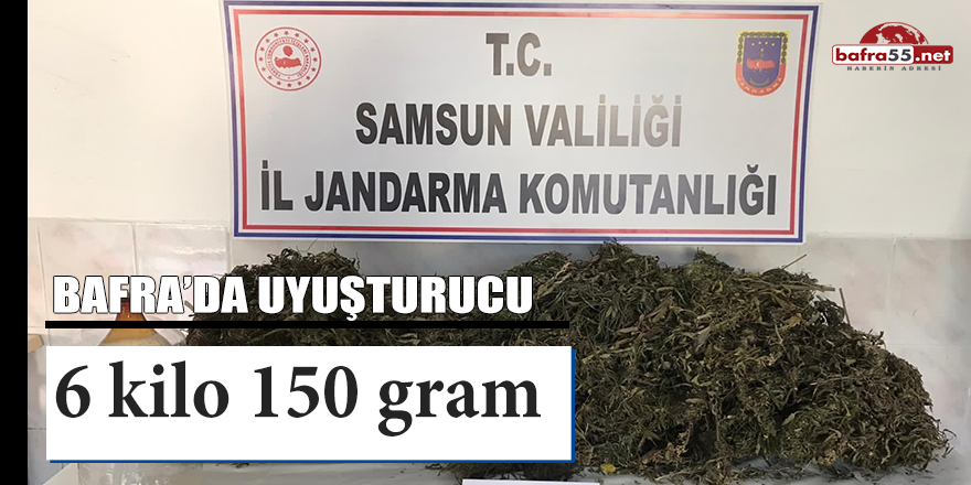 Bafra'da 6 kilo uyuşturucu ile yakalandılar