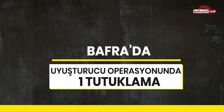 Bafra'da uyuşturucu operasyonuna 1 tutuklama