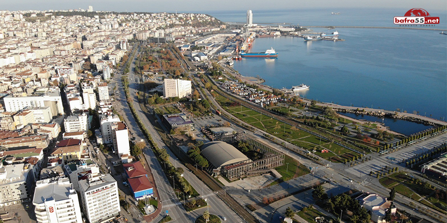 Samsun’da kısıtlama havadan görüntülendi