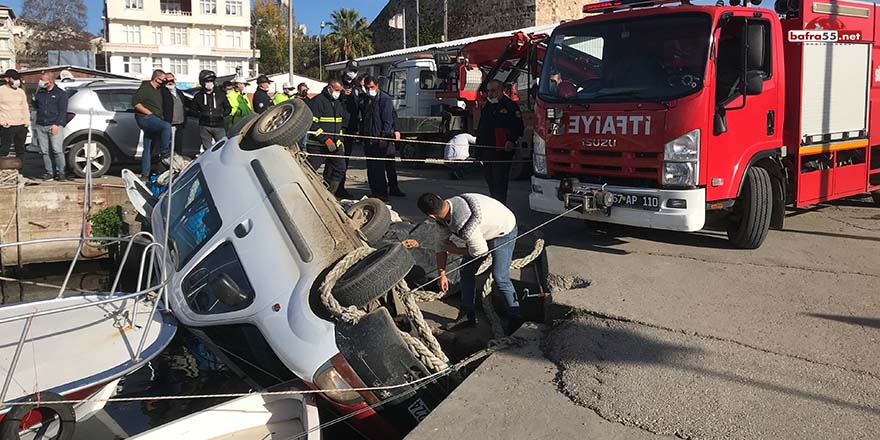 Sinop'taki kazada denize düşmekten son anda kurtarıldı