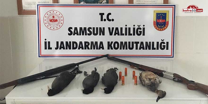 Samsun'da kaçak avlanan 2 kişi yakalandı!