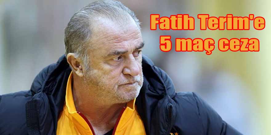 Fatih Terim'e 5 maç ceza