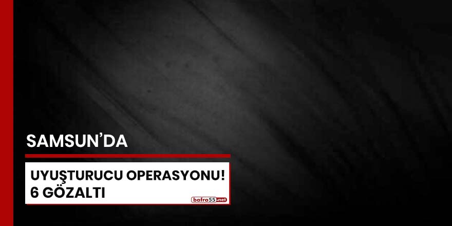 Samsun'da uyuşturucu operasyonu! 6 gözaltı