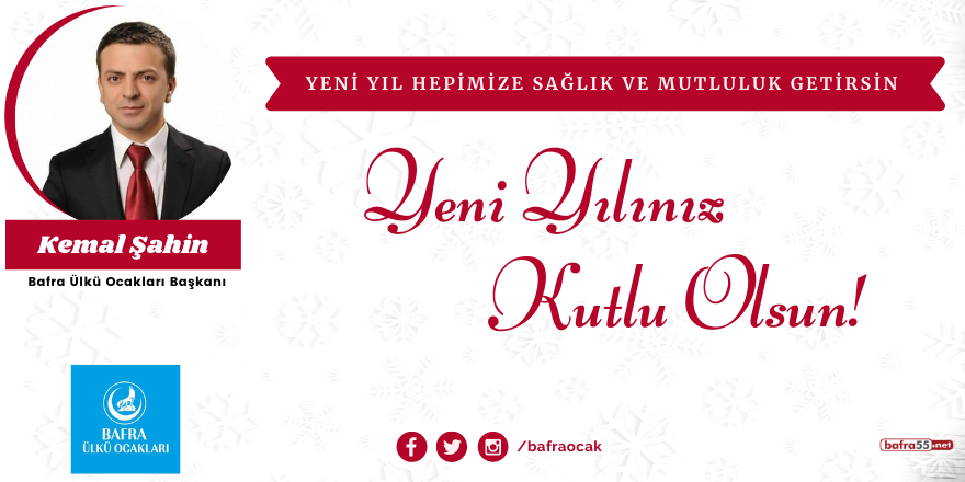 Kemal Şahin'den yeni yıl mesajı