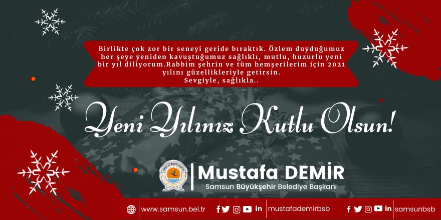 Mustafa Demir'den yeni yıl mesajı