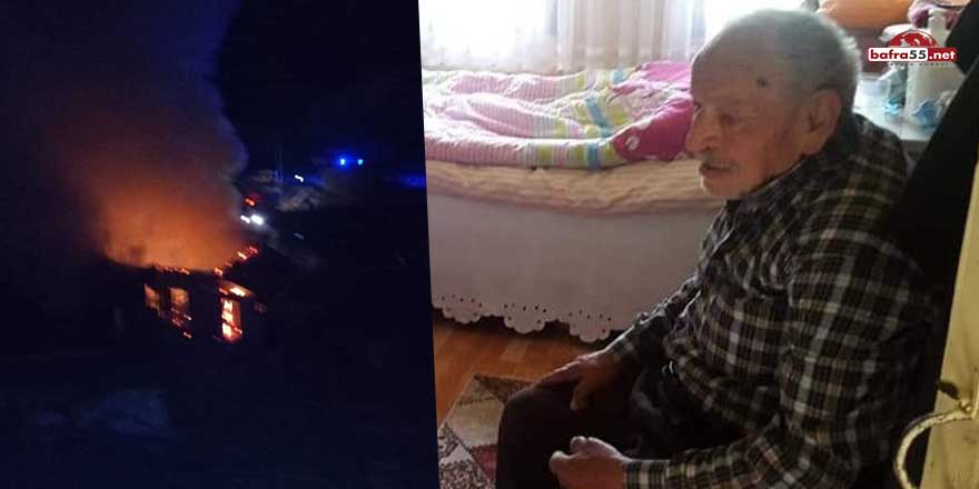Trabzon'daki ev yangınında yaşlı adam yanarak can verdi