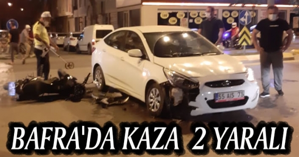 Bafra'da Kaza 2 Yaralı