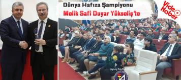 Dünya Hafıza Şampiyonu Melik Safi Duyar Alaçam’da