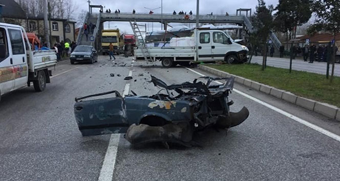 SAMSUN'DA TRAFİK KAZASI: 1 ÖLÜ