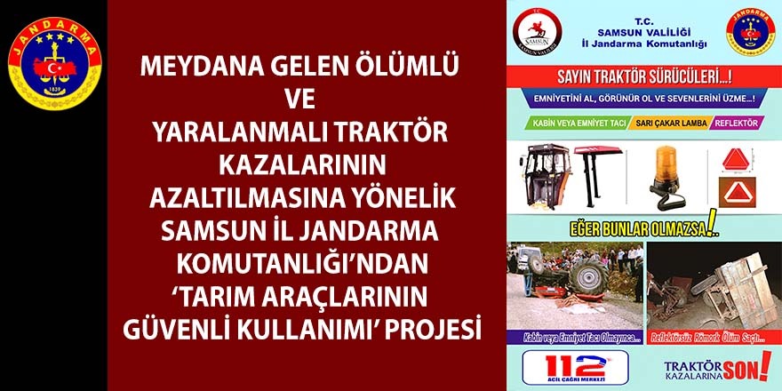 Jandarma'dan Traktör sürücülerine uyarı