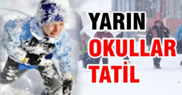 BAFRA'DA OKULLAR YARIN TATİL EDİLDİ