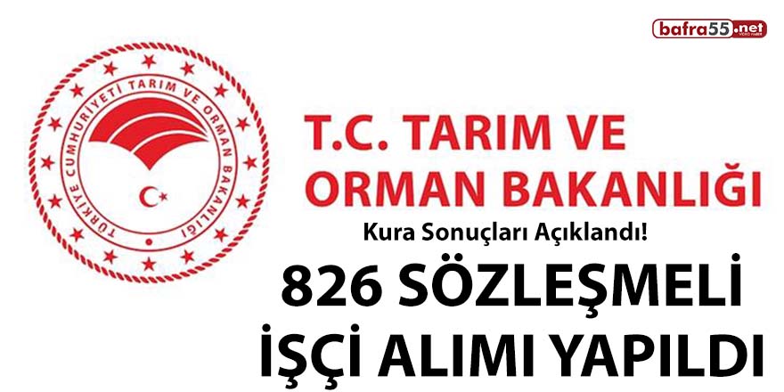 Kura sonuçları açıklandı! 826 sözleşmeli işçi alımı yapıldı