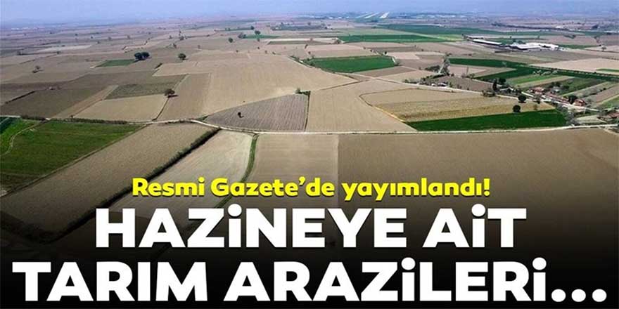 Hazine'ye ait tarım arazileri satışa çıkarılıyor